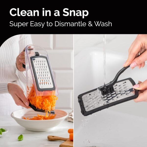 Cheese Grater with Garlic Crusher- Box Grater Vegetable Shre... - Image 7