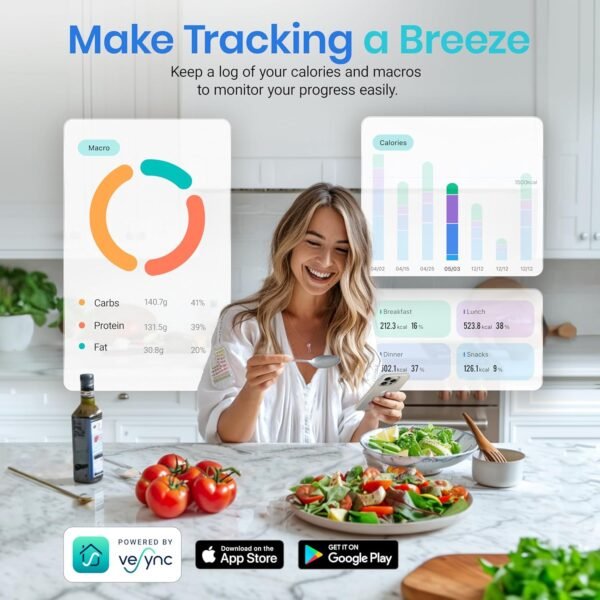 Etekcity Smart Food Kitchen Scale with Nutritional Calculato... - Image 6
