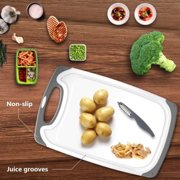 Cutting Boards for Kitchen, Plastic Chopping Board Set of 4 ... - Image 2