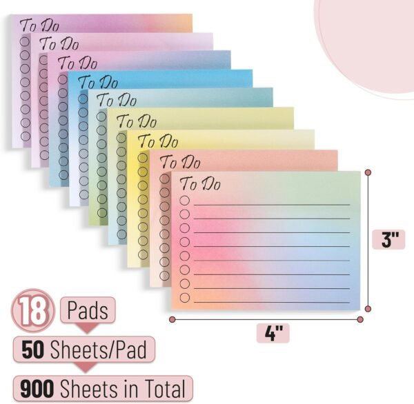 Mr. Pen- to Do List Sticky Notes, 3"x4", 900 Sheets, Gradien... - Image 2