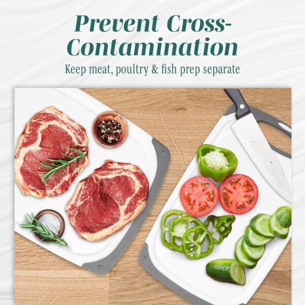 Cutting Boards for Kitchen - BPA-Free Chopping Board - Diffe... - Image 9