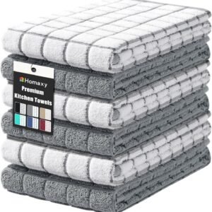 Homaxy Premium Cotton Kitchen Towels 16"x 28", Large Natural...