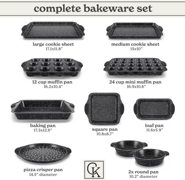 Country Kitchen Nonstick Stackable Bakeware Set - Durable, E... - Image 2