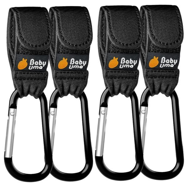 Baby Uma 4-Pack Stroller Hooks - Universal Bag Clips for Dia...