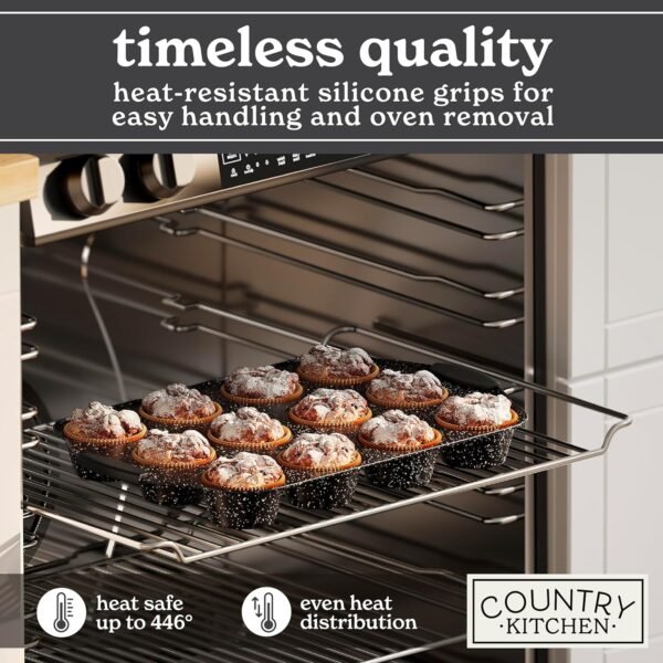 Country Kitchen Nonstick Stackable Bakeware Set - Durable, E... - Image 4