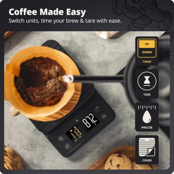 Greater Goods 0.1g Precision Coffee Scale with Timer – 3kg D... - Image 2