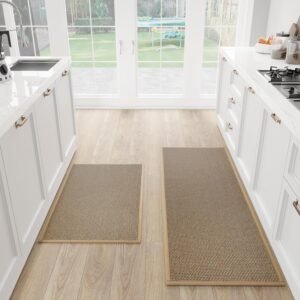 Kitchen Mat Set of 2 PCS, Cushioned Non Slip Rugs for Kitche...