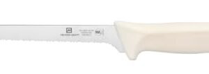SLKF402WT Utility Knife, 6" Blade, Wavy Edge, White Polyprop...