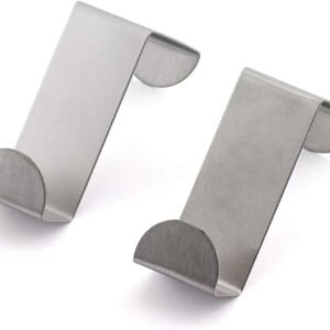 2 Pack Over The Door Hooks Stainless Steel Seamless Nail-Fre...