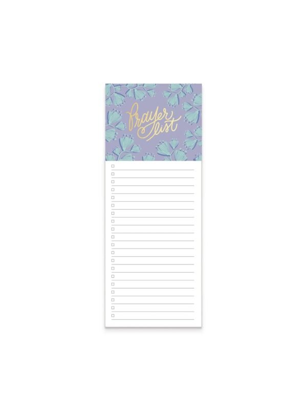 Mary Square Prayer List Magnetic Notepad 9 x 4 Inch Lavender...