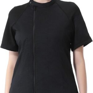 TopTie Women's Chef Coat Short Sleeve Chef Jacket