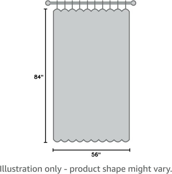 L.Z.E White and Gold Sheer Curtains 84 Inches Long 2 Panels ... - Image 10