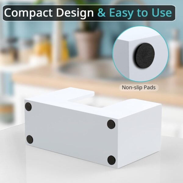 Paper Towel Dispenser Countertop, Wooden Bathroom Paper Towe... - Image 4