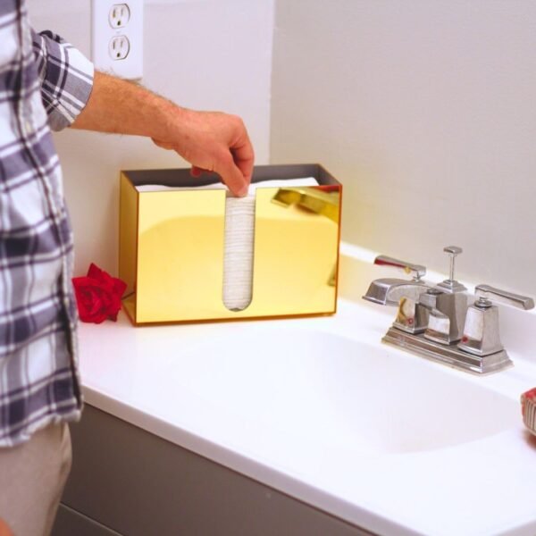 Paper Towel Dispenser Countertop, Gold Paper Towel Holder Co... - Image 6