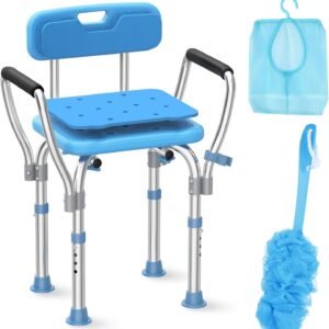 Heavy Duty Shower Chair with Armrests & Back, FSA/HSA Eligib...