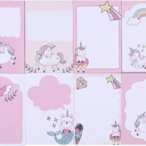 ANKOMINA 8 Pack Cute Cartoon Unicorn Memo Notes Writing Pads...