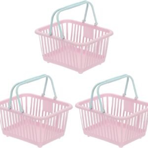 PATIKIL Small Plastic Basket, Mini Storage Basket Grocery Ti...