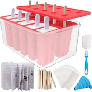 Miaowoof Homemade Popsicle Molds, 10-Cav Non-BPA Silicone Ic...