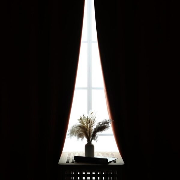 L.Z.E Burnt Orange 100% Blackout Curtains 72 Inch Length for... - Image 3