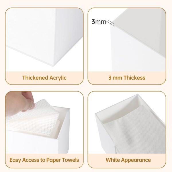 Paper Towel Dispenser Countertop, Acrylic Paper Towel Holder... - Image 5