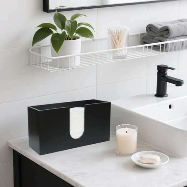 Paper Towel Dispenser Countertop, Bamboo Paper Hand Towel Ho... - Image 3