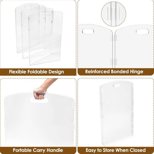 Modern Frame Clear Acrylic Freestanding Dog Gate - 32" Tall ... - Image 6