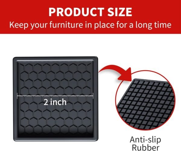 Ezprotekt 2” Non Slip Furniture Pads Coasters for Hardwoods ... - Image 4