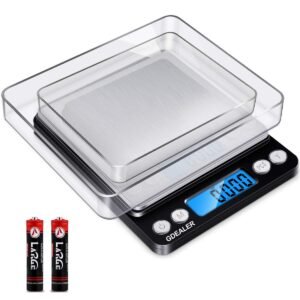 GDEALER Digital Pocket Kitchen Scale 0.001oz/0.01g 500g Kitc...