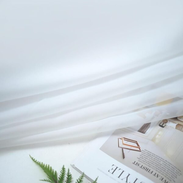 L.Z.E White and Gold Sheer Curtains 84 Inches Long 2 Panels ... - Image 7