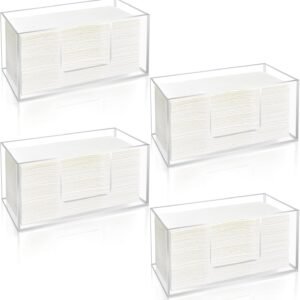 4Pack Acrylic Paper Towel Dispenser, Napkin Holder for Bathr...