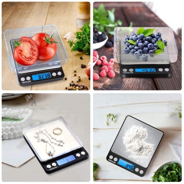 GDEALER Digital Pocket Kitchen Scale 0.001oz/0.01g 500g Kitc... - Image 5