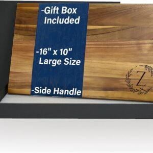 Personalized Cutting Board, 16 x 11" Monogram Initials Solid...