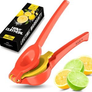 Zulay Metal 2-In-1 Lemon Squeezer Manual - Sturdy, Max Extra...