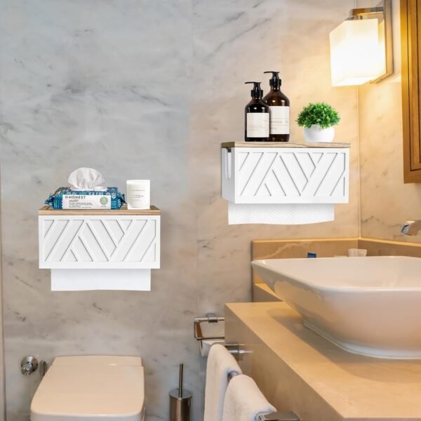 Set of 2 Paper Towel Dispenser Wall Mount, Paper Towel Holde... - Image 3