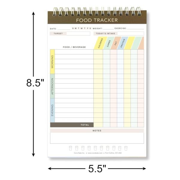 Cora Kate Food Journal Diary, 5.5 x 8.5 Calorie Counter Book... - Image 2