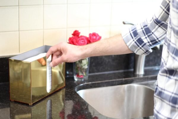 Paper Towel Dispenser Countertop, Gold Paper Towel Holder Co... - Image 4
