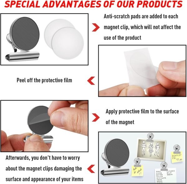 FINDMAG 48 Pack Magnetic Clips for Photo and Picture Display... - Image 6