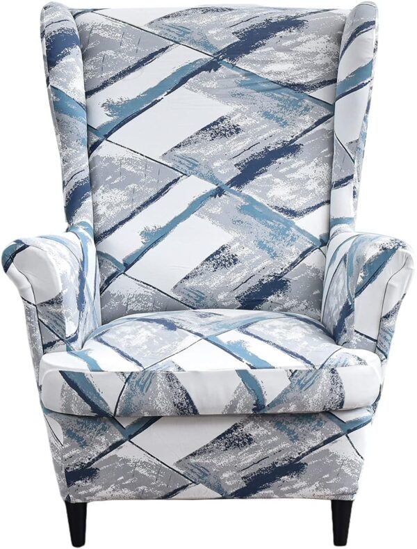 KRFOONN Wingback Chair Covers Slipcovers 2 Piece Stretch Win...