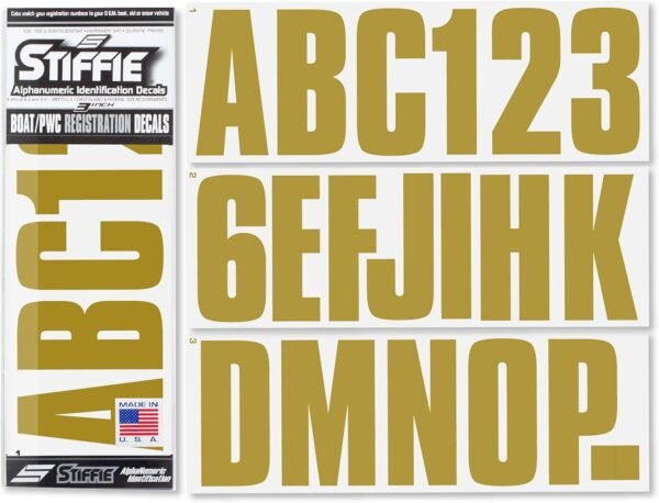 STIFFIE Uniline Gold Rush 3" Boat & PWC Registration Decals ...