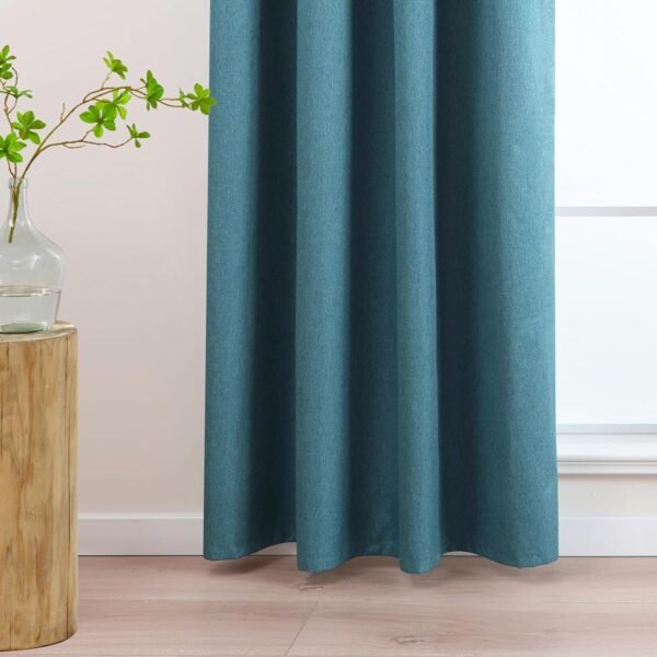 L.Z.E Denim Blue 100% Blackout Curtains 72 Inch Length for B... - Image 6