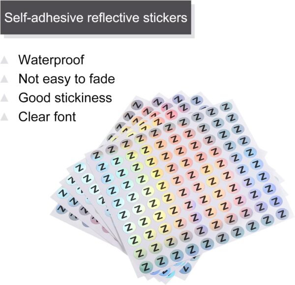 MECCANIXITY Laser Capital Letter Stickers, 3/8" Alphabet Z R... - Image 3