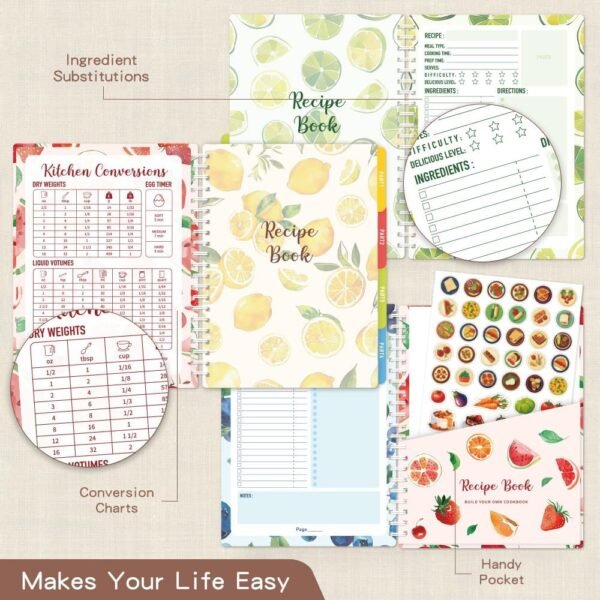 icceemee Blank Recipe Notebook to Write in Your Own Recipes ... - Image 6