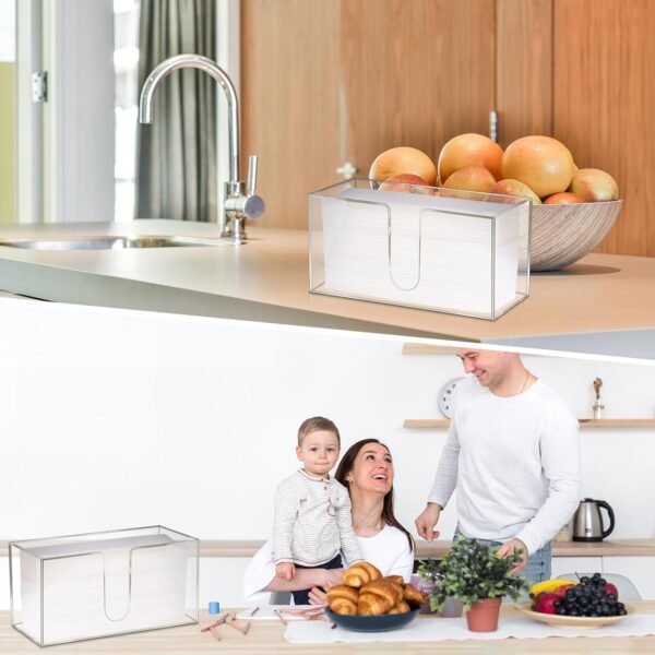 2 Pack Acrylic Countertop Paper Towel Dispenser, Folded Pape... - Image 7