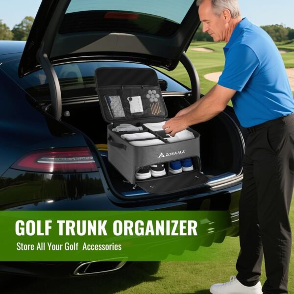 Golf Trunk Organizer, 3 Layers Large Space Car Trunk Locker,... - Image 6