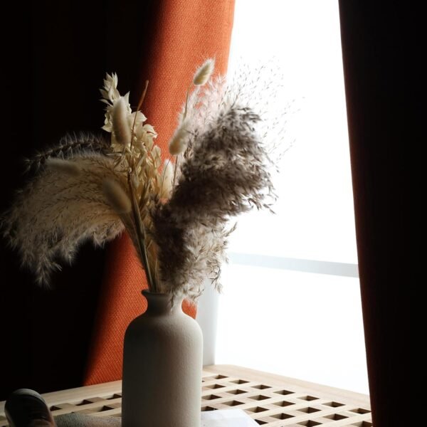 L.Z.E Burnt Orange 100% Blackout Curtains 72 Inch Length for... - Image 4