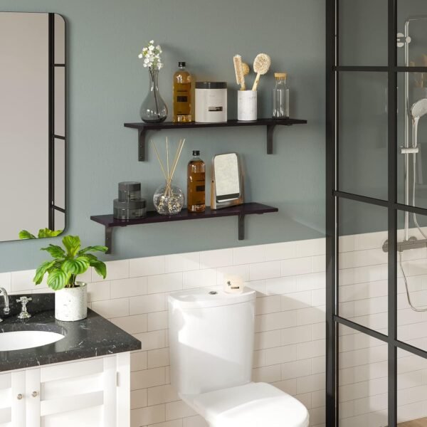 DINZI LVJ Long Wall Shelves, 23.6 Inch Wall Mounted Shelves ... - Image 4