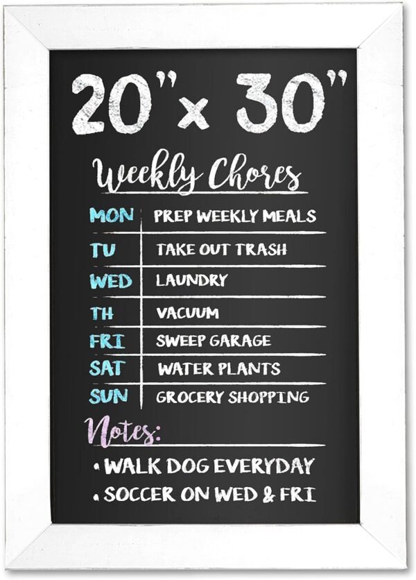 Ilyapa Rustic Wooden Magnetic Kitchen Chalkboard Sign - 20x3...