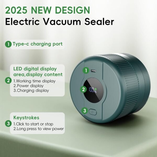 Mason Jar Vacuum Sealer Kit, Electric Sealer for Wide and Re... - Image 2