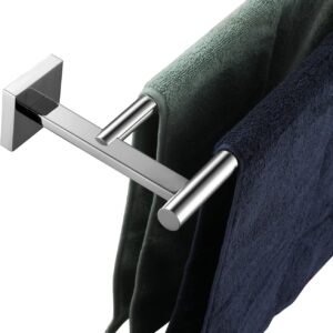 KOKOSIRI Bath Towel Bars Bathroom Double Towel Holder Rack f...