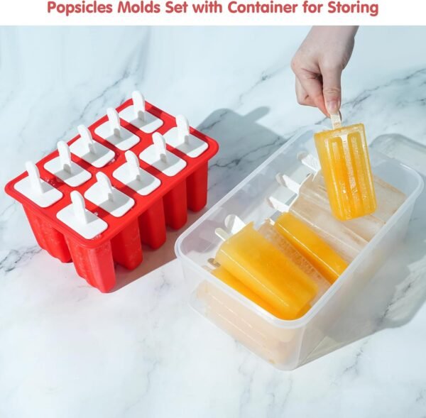 Miaowoof Homemade Popsicle Molds, 10-Cav Non-BPA Silicone Ic... - Image 2